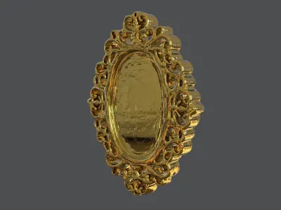 MIRROR gold ornate 3D model