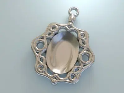 Victorian Pendant for Chokers 3D print model