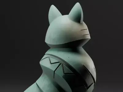 Stylized Fox Totem  Game Asset  3D Print-Ready Model 3D print model