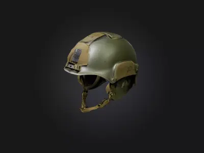 Military Helmet Low-poly 3D model
