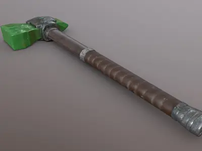 Hammer - Emerald Low-poly 3D model