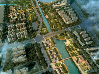 3Dmax fashion city commercial square building 28 3D model