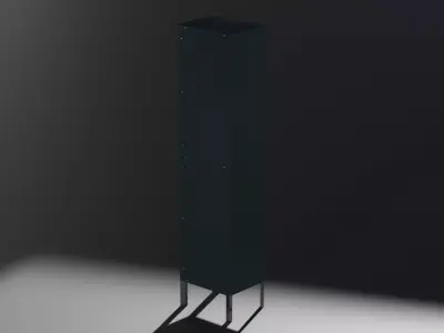 Steel Locker 002 Quint 3D model