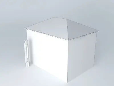 Abandoned building train station 3D model