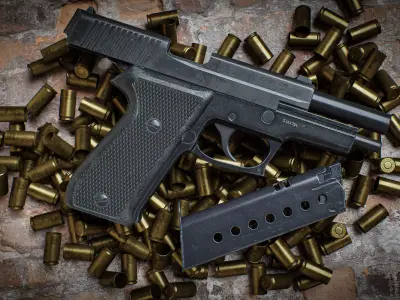 SiG Sauer P220 Low-poly 3D model