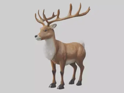 Reindeer deer Low-poly 3D model