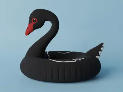 Black Swan Pool Float  3D model