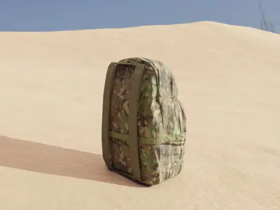 Army  backpack 3D model
