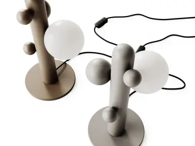 Lunar T Table Lamp by Babich studio 3D model