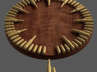 bullets clock 3D print model