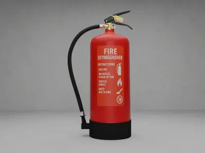 European fire extinguisher 3D model