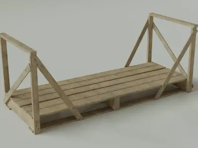 Big platform Low-poly 3D model