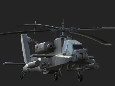 Boeing AH-64 Apache 3D model by MilitaryCG