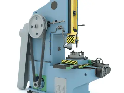 Industrial milling machine tool 7402 3D model