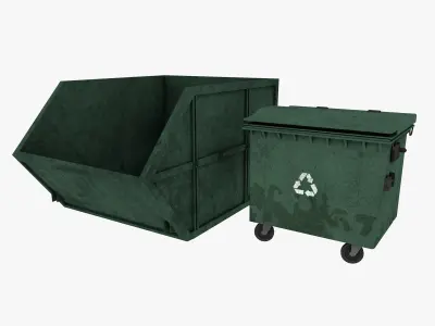 industrial warehouse props pack Low-poly 3D model