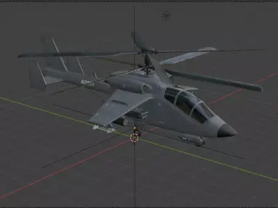 Army Helicopter High-Quality 3D Model PBR Textures  Low-poly 3D model