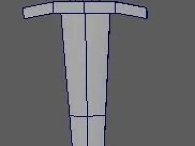 The Dagger sword with metal handle Free low-poly 3D model