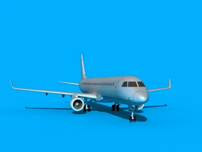Embraer Emb-190 Bare Metal 3D model
