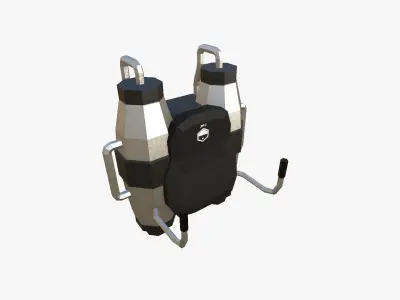 Jetpack Low Poly J05 - SciFi Character Design Low-poly 3D model