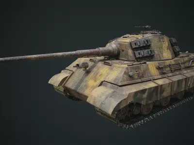 King Tiger-Tiger 2 Low-poly 3D model