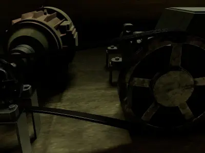mechanical motor 3D model