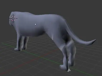 Lion Model dog Low-poly 3D model