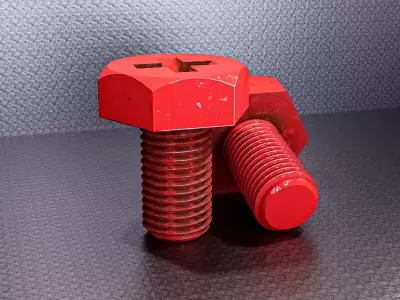 Bolt Metalic on blender Free 3D model