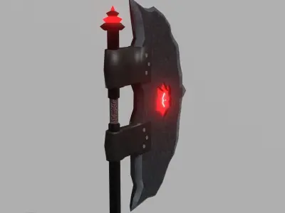 Devil axe Low-poly 3D model