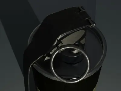 smoke grenade Low-poly 3D model 4