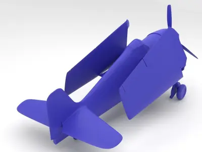 Grumman F6F Hellcat  folded - 3d printer ready 3D print model