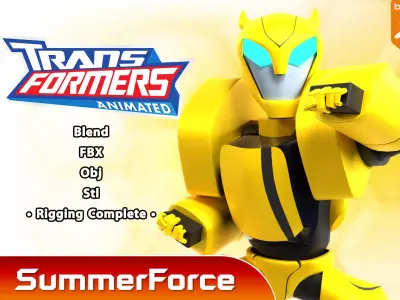 Bumblebee - Transformers  Animated 3D model