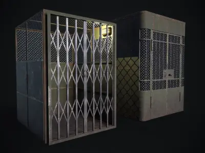 Old elevator Low-poly 3D model purchase