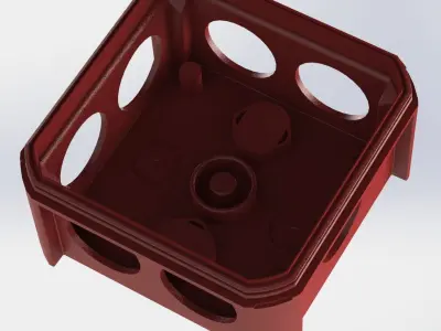 Square electrical junction box 90x90x50mm 3D print model