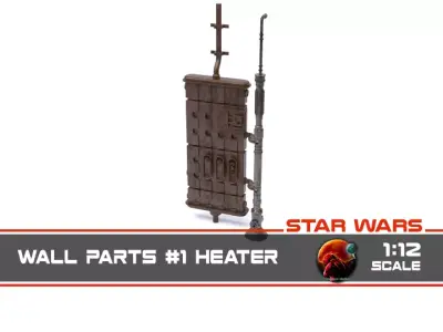 Star Wars Wall Parts 1 - The Imperial Entrance Heater 1-12 scale 3D print model