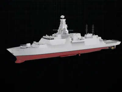 Frigate ship type 26 3D model