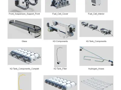 DOSCH 3D - Bus Details - Hydrogen 3D model