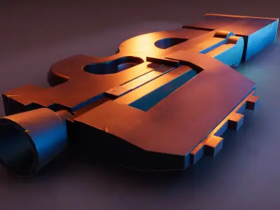 Stylized P90 Low-poly 3D model