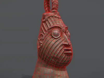 Lower Niger IgboUkwu Bronze Bell Low-poly 3D model