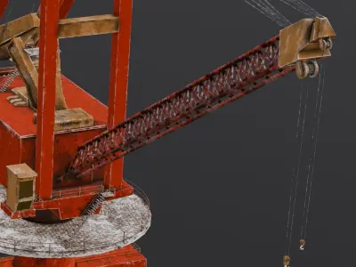 Crane 3D Model  Low-poly 3D model