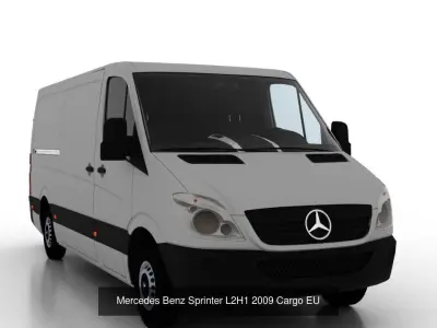 Mercedes Benz Sprinter L2H1 2009 Collection EU 3D Model Pack