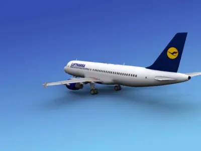 Airbus A320 Lufthansa 3D model
