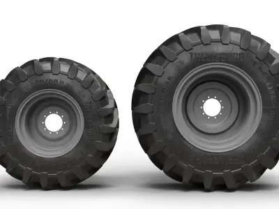 Tractor tires - Trelleborg TM1000 3D model