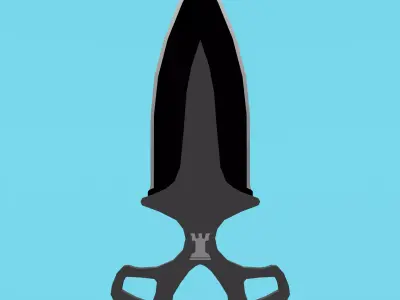 Shadow Dagger Low-poly 3D model