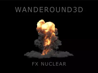 VDB Nuclear Explosion 3D Animations VFX 3D model