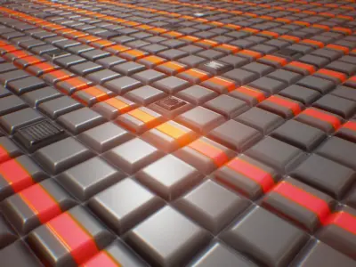 PBR Seamless Sci-Fi Texture 20 Low-poly 3D model