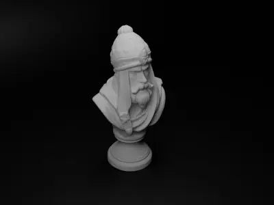 Ottoman Janissary Bust Chess 3D print model shop