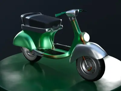 Moped 3D Asset 3D model