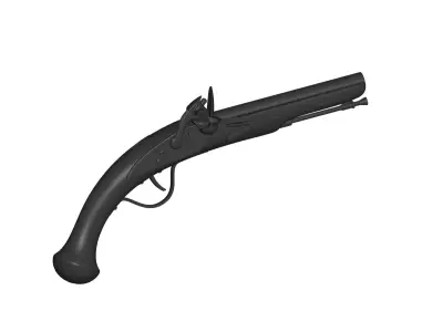 flintlock pistol 3D model get