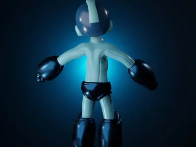 Rockman rigged Ready for Game Low-poly 3D model