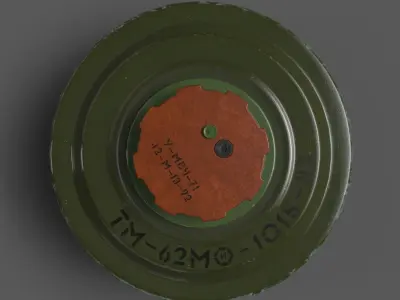 Anti-tank soviet mine 3D model